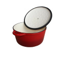 5qt Enamel Round Cast Iron Casserole